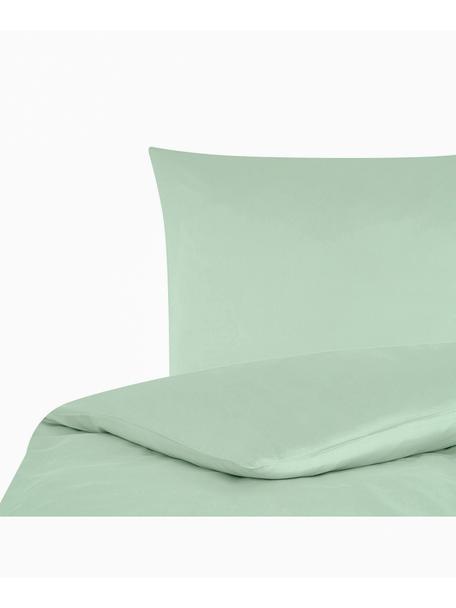 Funda nórdica de satén Comfort, Verde salvia, Cama 90 cm (150 x 200 cm)
