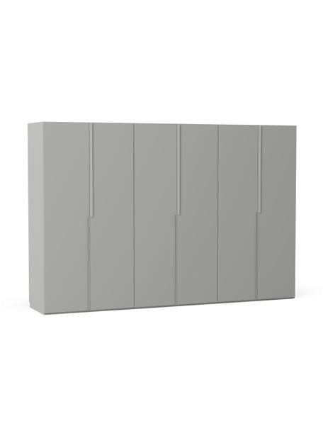 Armadio componibile con ante battenti Leon, larg. 300 cm, in diverse varianti, Grigio, Interno Basic, alt. 200 cm