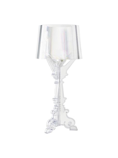 Große Design LED-Tischlampe Bourgie, dimmbar, Polycarbonat, Greenguard-zertifiziert, Transparent, Ø 37 x H 68-78 cm