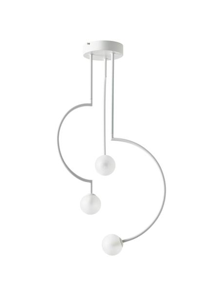 Lámpara de techo Aglaia, Anclaje: metal recubierto, Blanco, Ø 45 x Al 81 cm