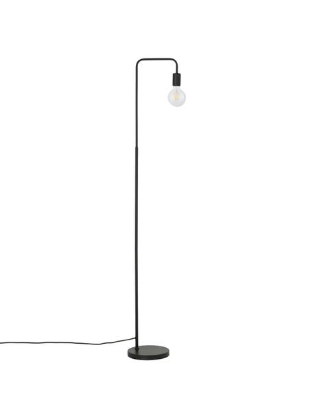 Lámpara de lectura de metal Flow, Lámpara: metal con pintura en polv, Cable: cubierto en tela, Negro, An 33 x Al 153 cm