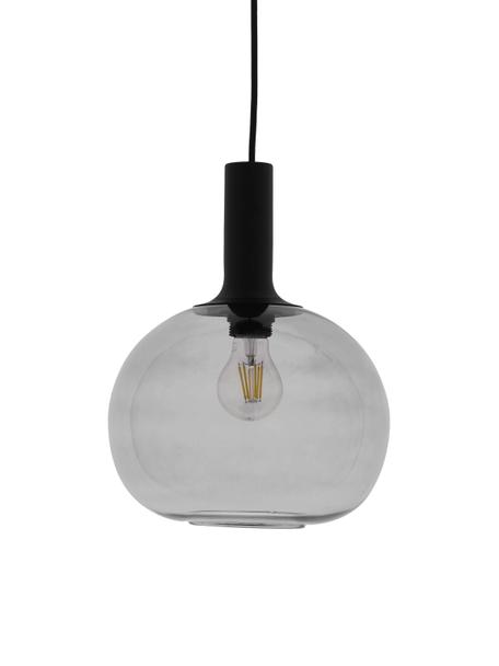 Lampa wisząca ze szkła dymionego Alton, Czarny, szary, transparentny, Ø 25 x W 33 cm