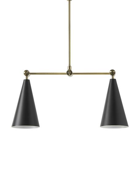 Lampa wisząca Aubrey, Metal powlekany, Odcienie złotego, czarny, S 81 x W 113 cm