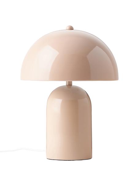 Malá retro stolní lampa Walter, Růžová, lesklá, Ø 25 cm, V 34 cm