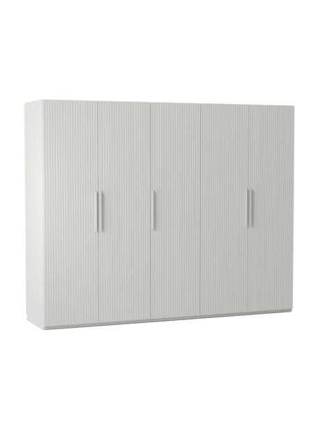Modularer Drehtürenschrank Simone, 250 cm Breite, mehrere Varianten, Korpus: Spanplatte, FSC-zertifizi, Holz, Grau, Basic Interior, B 250 x H 200 cm