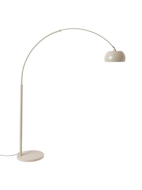 Grote booglamp Bowie, Lamp: gepoedercoat metaal, Beige, Ø 32 x H 202 cm