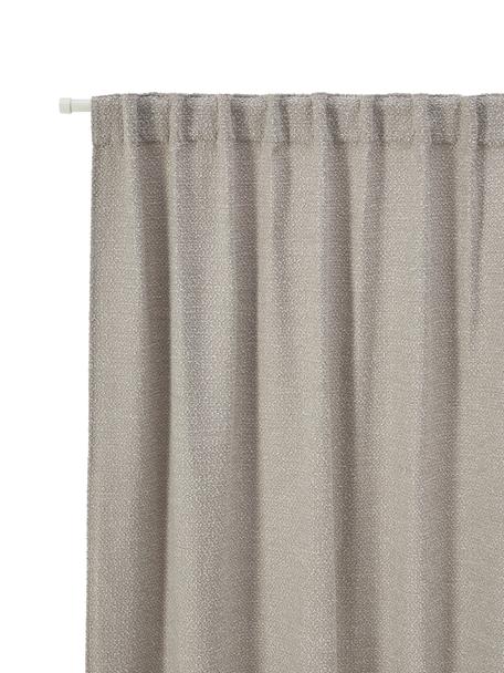 Zatemňovací bouclé závěsy s tunelovým lemem Bellamie, 2 ks, Bouclé (85 % polyester, 15 % akryl), Šedá, Š 135 cm, D 260 cm