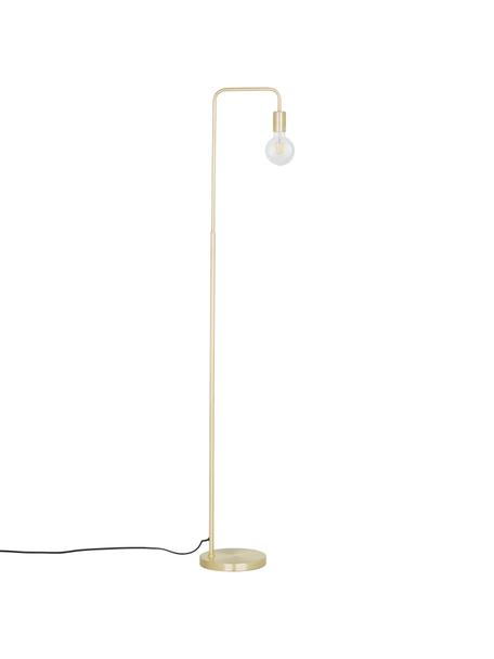 Lámpara de lectura de metal Flow, Lámpara: metal, latón, Cable: cubierto en tela, Latón cepillado, An 33 x Al 153 cm