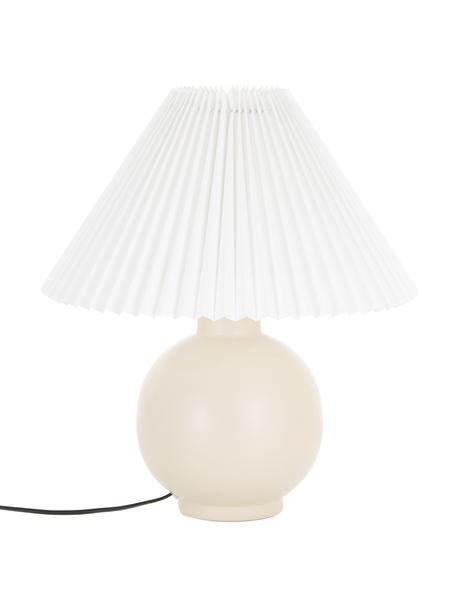 Lampe à poser avec abat-jour plissé Vivid, Beige, Ø 36 x haut. 40 cm