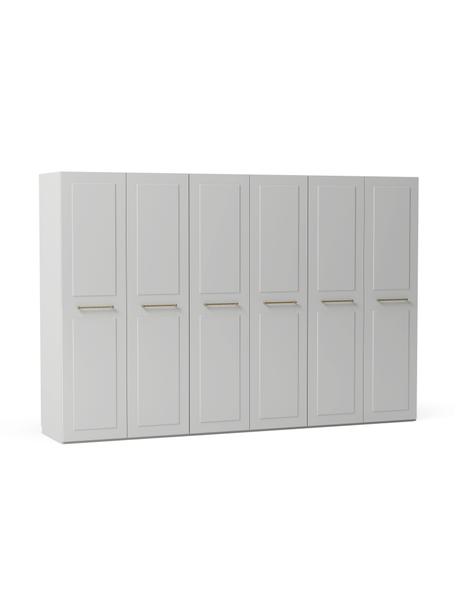 Modularer Drehtürenschrank Charlotte, 300 cm Breite, mehrere Varianten, Korpus: Spanplatte, FSC-zertifizi, Grau, Basic Interior, B 300 x H 200 cm