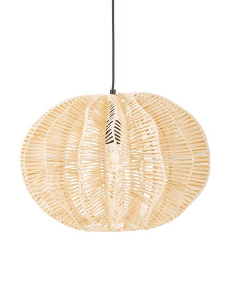 Lampada a sospensione in rattan Ufe, Paralume: rattan, Baldacchino: metallo verniciato a polv, Rattan, Ø 50 x Alt. 38 cm