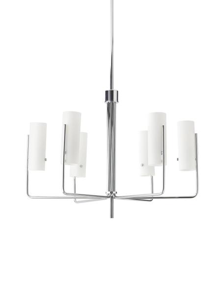Große Pendelleuchte Vivian, Lampenschirm: Glas, Baldachin: Metall, beschichtet, Silberfarben, Ø 65 x H 88 cm