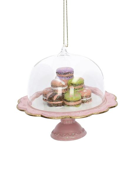 Ozdoba na stromeček Macaron Cake, Polyresin, Růžová, více barev, Ø 11 cm, V 10 cm