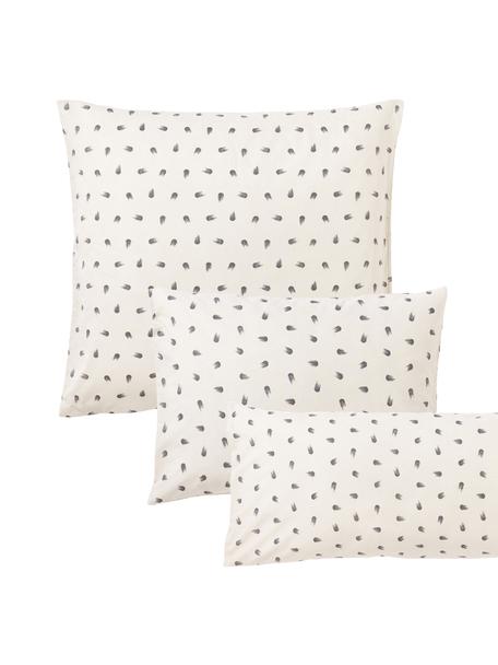 Taie d'oreiller réversible en coton à petits pois Amma, Beige, larg. 50 x long. 70 cm
