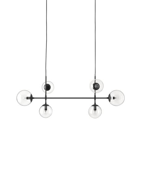 Grande suspension Cassia, Noir, transparent, Ø 15 x haut. 150 cm