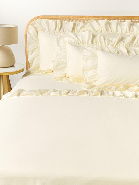Bavlnená posteľná plachta Louane, 100 %  bavlna
Hustota vlákna 200 TC, kvalita Comfort
Posteľná bielizeň z bavlny je príjemná na dotyk, dobre absorbuje vlhkosť a je vhodná pre alergikov
Látka bola podrobená špeciálnemu procesu „Softwash”, ktorý zabezpečuje nepravidelný vypraný vzhľad, je mäkká, pružná a má prirodzený krčivý vzhľad, ktorý nevyžaduje žehlenie a pôsobí útulne
Materiál použitý v tomto výrobku bol testovaný na škodlivé látky a certifikovaný podľa STANDARD 100 by OEKO-TEX®, 4265CIT, CITEVE., Žltá, Š 240 x D 280 cm