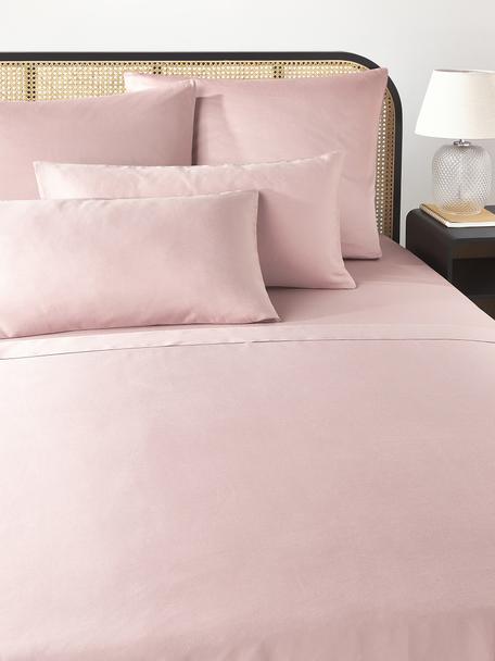 Baumwollsatin-Bettlaken Comfort, Webart: Satin Fadendichte 250 TC,, Rosa, B 240 x L 280 cm