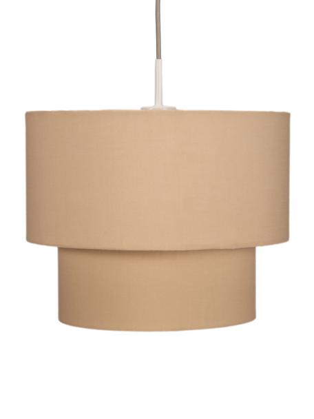 Lámpara de techo pequeña Soft Shine, Pantalla: tela, Anclaje: metal recubierto, Cable: cubierto en tela, Beige, Ø 32 x Al 25 cm