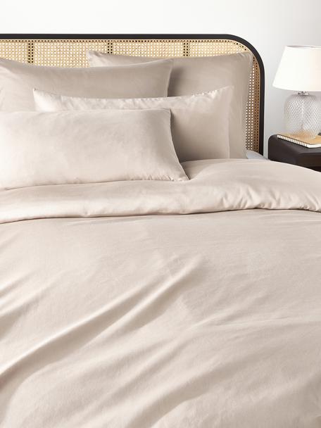 Baumwollsatin-Bettdeckenbezug Comfort in Beige, Webart: Satin Fadendichte 250 TC,, Beige, B 200 x L 200 cm
