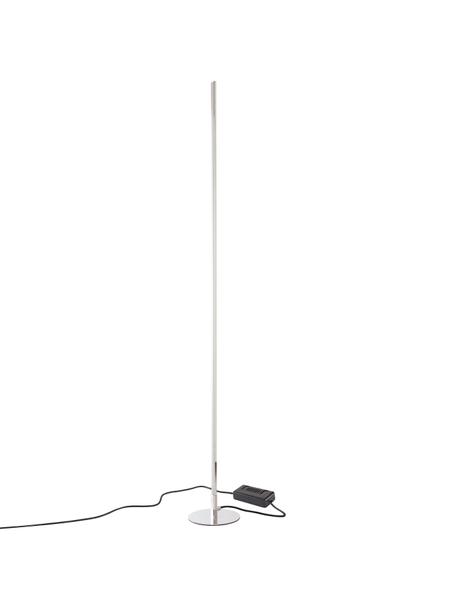 Kleine dimbare LED vloerlamp Whisper in zilverkleur, Zilverkleurig, Ø 15 x H 125 cm