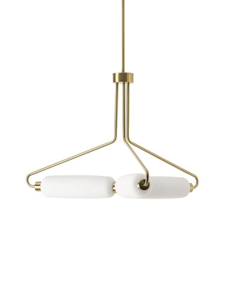 LED-Pendelleuchte Tate, Goldfarben, Weiß, Ø 82 x H 83 cm
