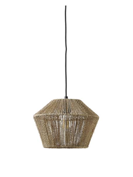 Lampa wisząca z plecionki konopnej Mira, Brązowy, Ø 30 x W 22 cm