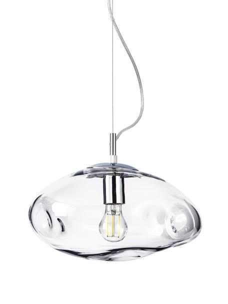 Suspension Amora, Transparent, couleur chrome, Ø 35 x haut. 20 cm