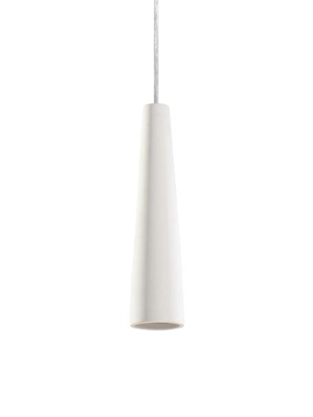 Lámpara de techo pequeña de cerámica Alverna, Pantalla: cerámica, Anclaje: metal recubierto, Cable: plástico, Blanco, Ø 8 x 32 cm