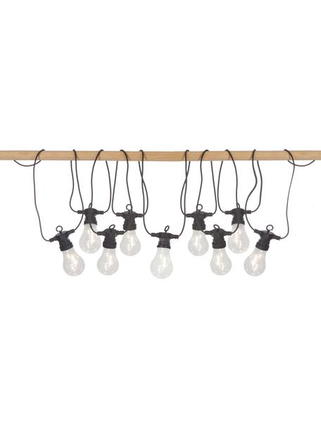 LED-Lichterkette Circus, 405 cm, 10 Lampions, Lampions: Kunststoff, Schwarz, Transparent, L 405 cm