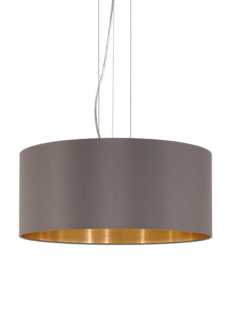 Lámpara de techo Jamie, Fijación: metal niquelado, Cable: plástico, Gris, dorado, Ø 53 x Al 24 cm