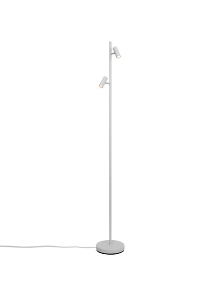 Dimbare LED leeslamp Omari, Lampenkap: gecoat metaal, Lampvoet: gecoat metaal, Wit, B 20 x H 141 cm