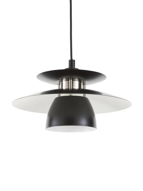 Petite suspension noire Brenda, Noir, couleur argentée, Ø 32 x haut. 19 cm