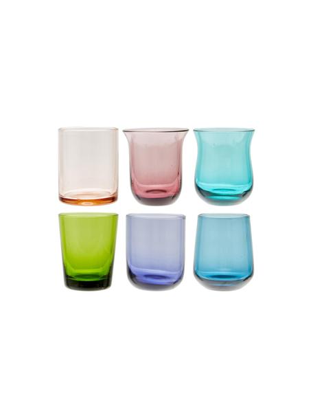 Verre à schnaps soufflé bouche Diseguale, 6 élém., Verre, soufflé bouche, Multicolore, Ø 6 x haut. 6 cm, 90 ml