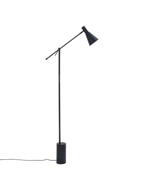 Leeslamp Sia in zwart, Lampenkap: gepoedercoat metaal, Lampvoet: gepoedercoat metaal, Zwart, D 60 x H 162 cm