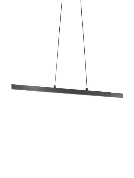 Große Dimmbare Ausziehbare LED-Pendelleuchte Stripe, Lampenschirm: Aluminium, eloxiert, Baldachin: Aluminium, eloxiert, Schwarz, B 140 x H 6 cm