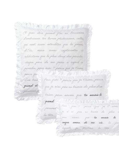 Poszewka na poduszkę z bawełny Leire, Biały, S 40 x D 80 cm