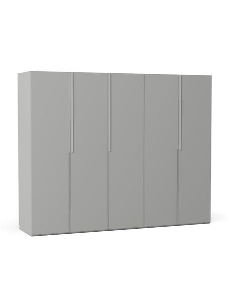 Armadio componibile con ante battenti Leon, larg. 250 cm, in diverse varianti, Grigio, Interno Basic, alt. 200 cm