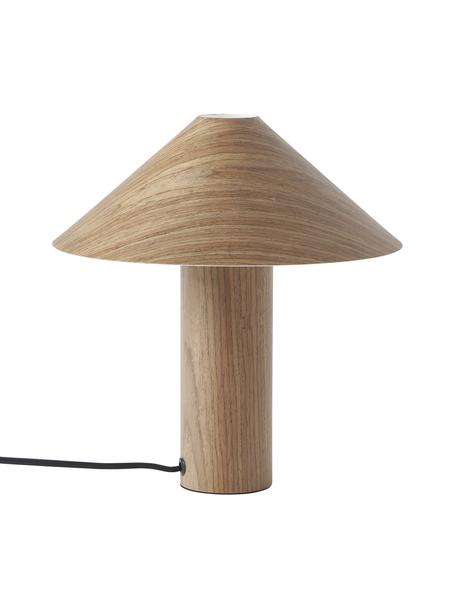 Malá stolní lampa ze dřeva Ernesto, Světlé dřevo, Ø 30 cm, V 32 cm