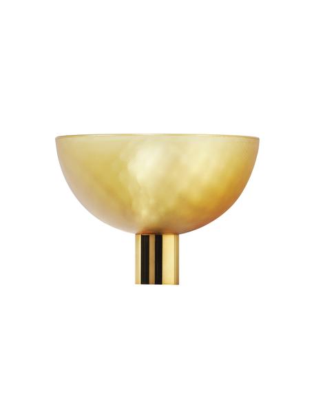 Dimmbare LED-Wandleuchte Fata, Lampenschirm: Thermoplastischer Kunstst, Lampenfuß: recyceltes ABS mit Metall, Goldfarben, B 16 x T 17 cm