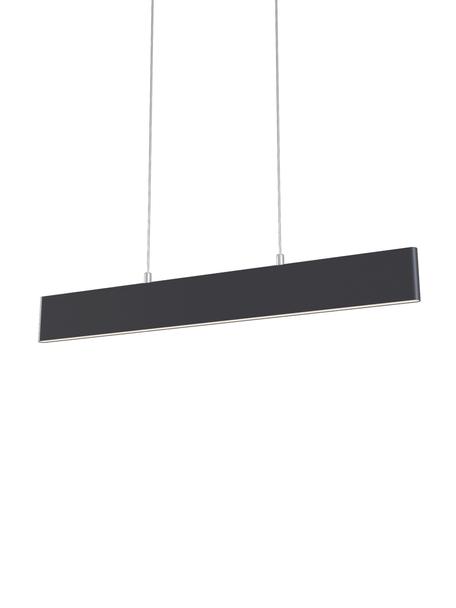 Grande suspension LED Step, Noir, couleur argentée, larg. 91 x haut. 20 cm