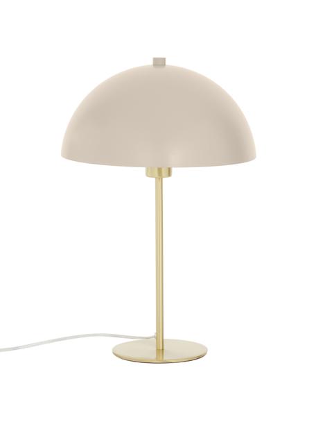 Tischlampe Matilda, Lampenschirm: Metall, pulverbeschichtet, Lampenfuß: Metall, vermessingt, Beige, Messingfarben, Ø 29 x H 45 cm