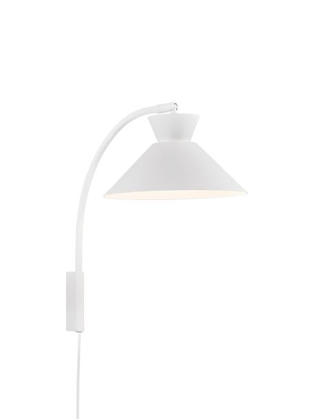 Nástěnné svítidlo se zástrčkou Dial, Bílá, Ø 25 cm, V 40 cm