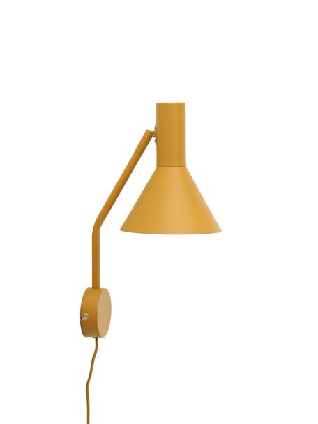 Nastavitelné designové nástěnné svítidlo Lyss, Okrová žlutá, H 18 cm, V 42 cm