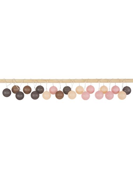Girlanda świetlna LED Bellin, dł. 320 cm i 20 lampionów, Odcienie brązowego, blady różowy, D 320 cm