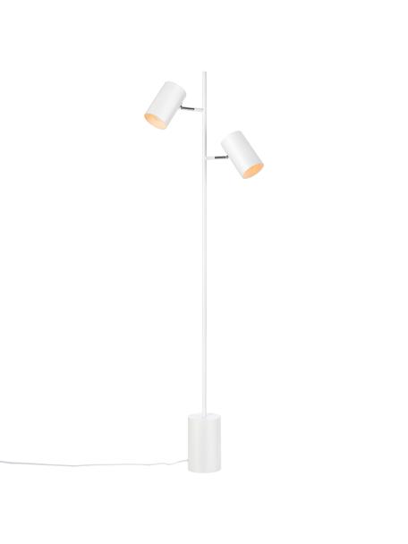 Leeslamp Twin in wit, Lampenkap: metaal, Lampvoet: metaal, Decoratie: metaal, Wit, 34 x 144 cm