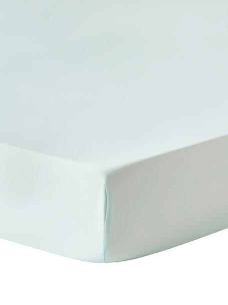Sábana bajera cubrecolchón de satén Comfort, Verde salvia, Cama 90 cm (90 x 200 x 15 cm)