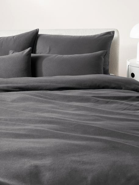 Flanell-Bettdeckenbezug Biba, Webart: Flanell Flanell ist ein k, Grau, B 200 x L 200 cm