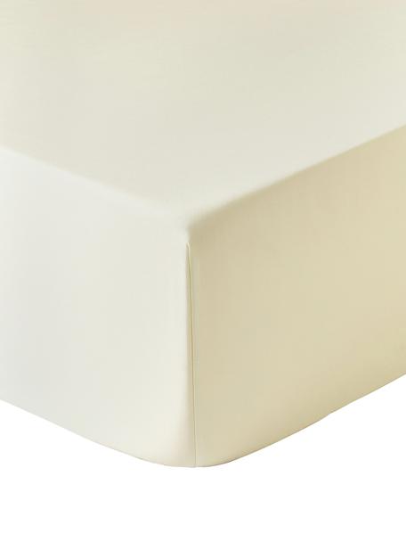 Sábana bajera de satén Premium, Beige claro, Cama 90 cm (90 x 200 x 35 cm)