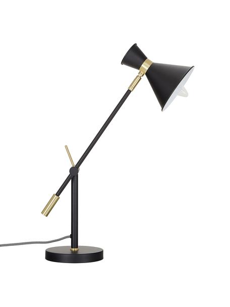 Grande lampe à poser style scandi Audrey, Noir mat, Ø 15 x haut. 68 cm
