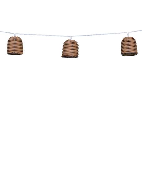 Guirlande lumineuse solaire Centera, 380 cm, 10 lampions, Brun, noir, transparent, long. 380 cm